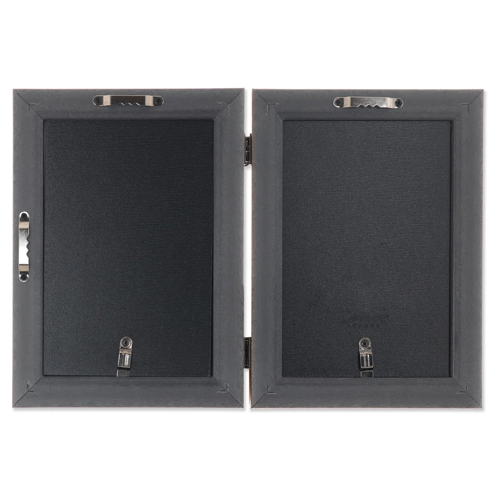 4x6 Hinged Double Sutter Burnished Gold Picture Frame