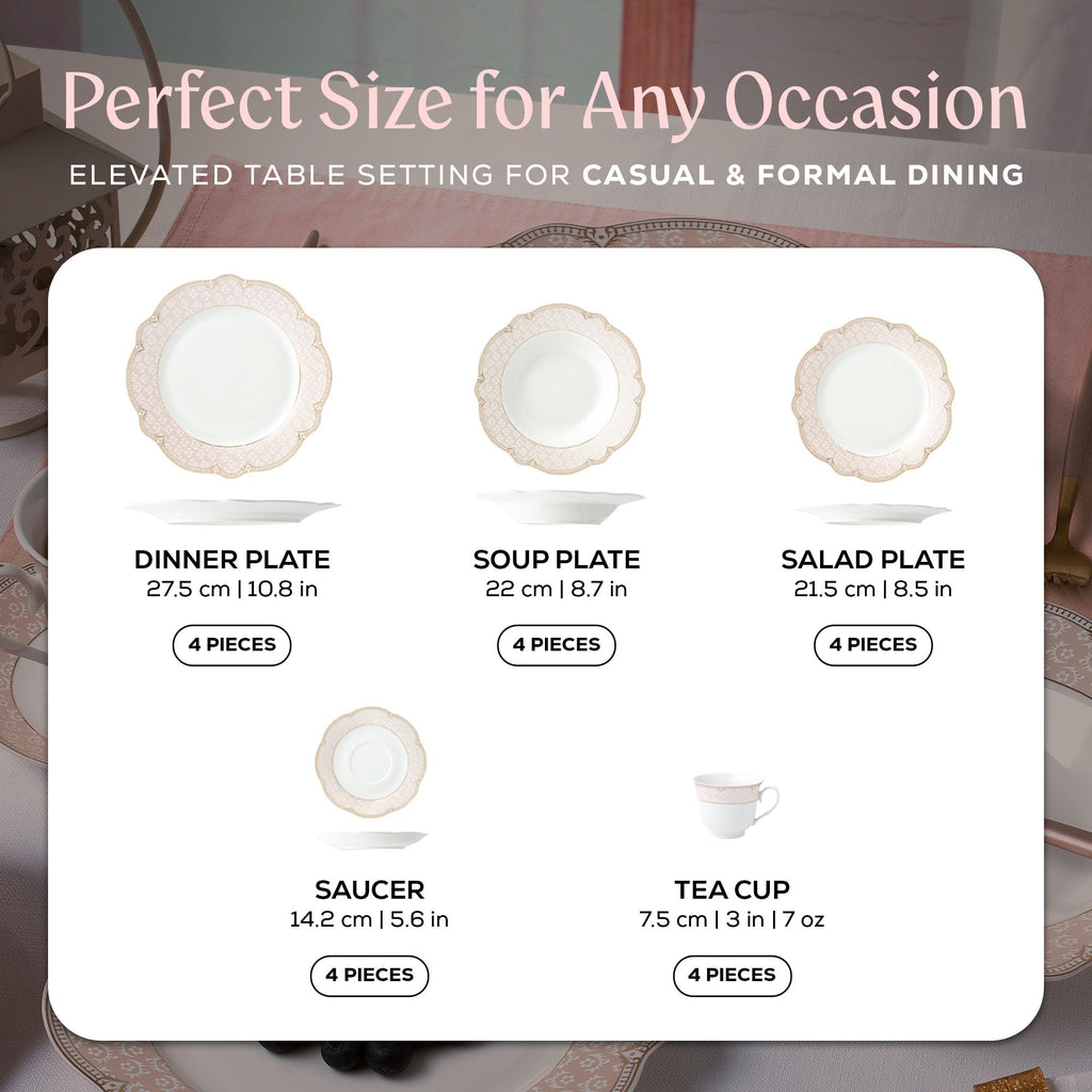 Sandra Bone China Dinnerware Set, 20-Piece