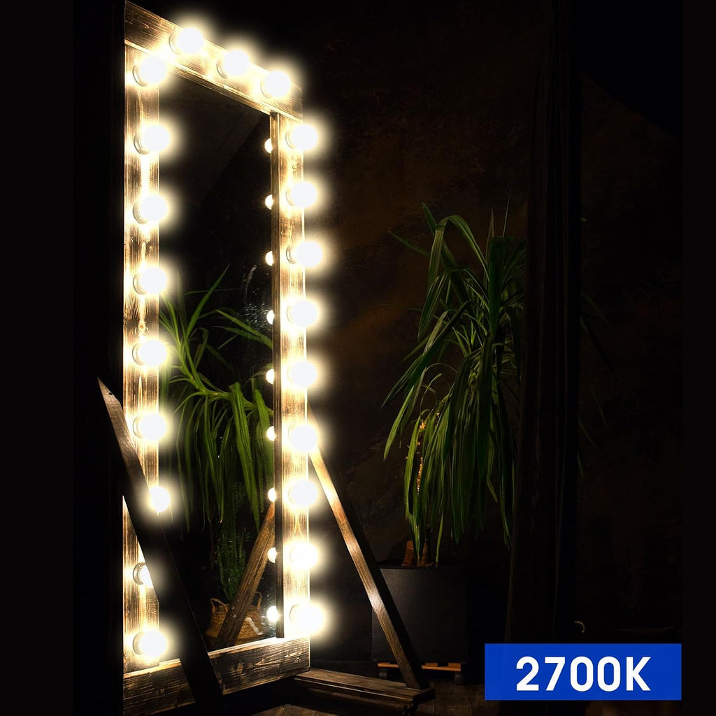 Vanity Globe Light Bulbs G25 LED for Indoor Bathroom Mirror Living Area, 2700K Soft White, Dimmable 600 Lumens, 6W (8-Pack)