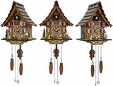 Cuckoo Clock for Wall Art: 12 Melodies, Volume Control, Night Mode, Germany Style Black Forest Retro Traditional Handcrafted Wooden...