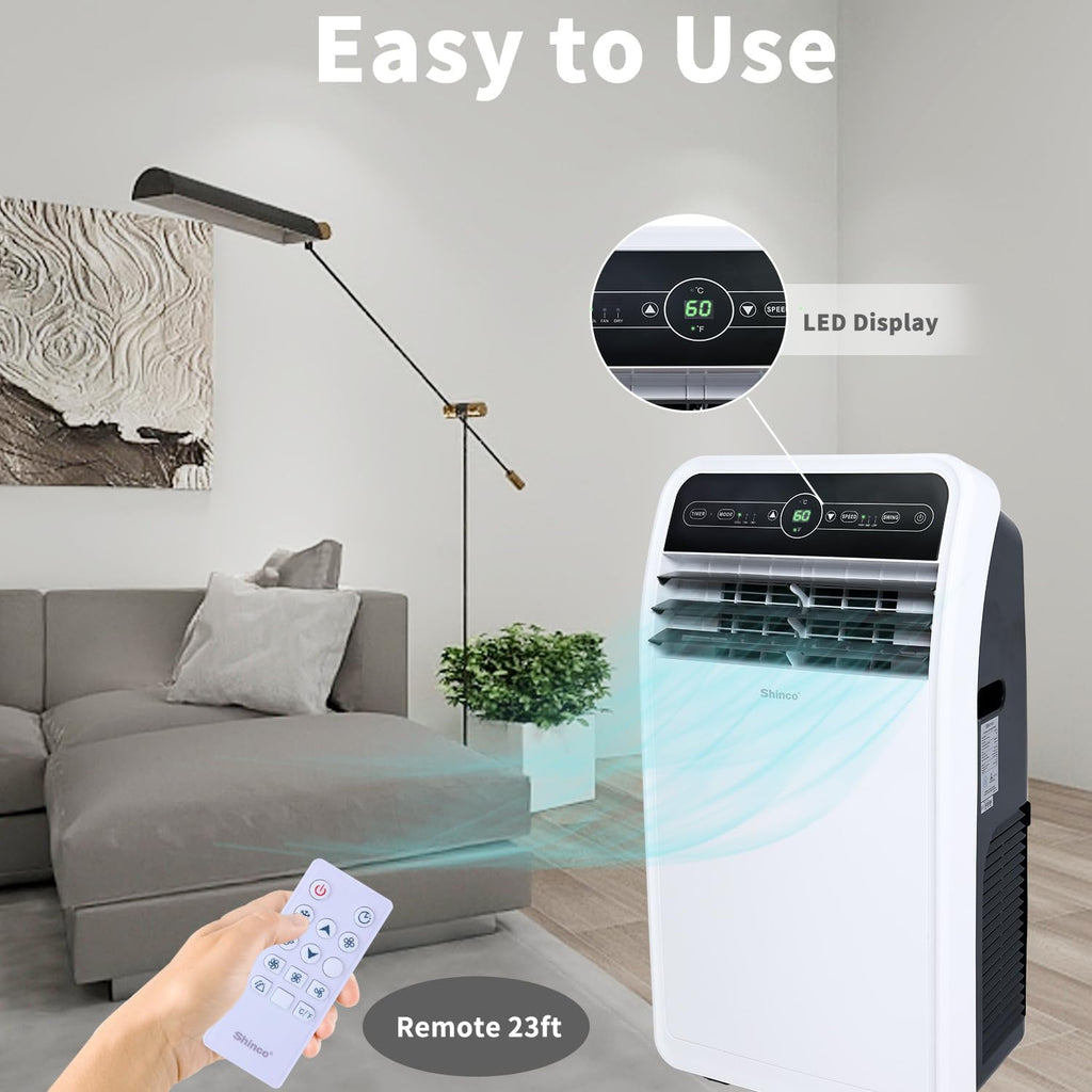 12,000 BTU Portable Air Conditioner, Portable AC Unit with Built-in Cool