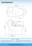 One Piece 1.1GPF/1.6 GPF Dual Flush Elongated Toilet with Advance Smart Toilet in White