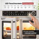 Ultra-Premium Air Fryer Toaster Oven Combo With Independent Dual-Zone Technology, Extra Large 32QT French Door