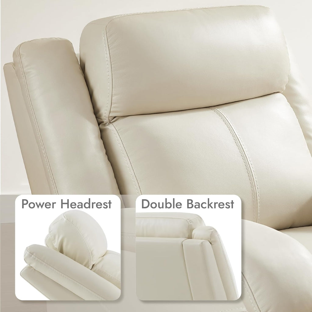 Genuine Leather Power Recliner Chairs for Adults