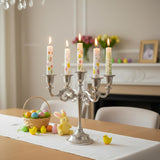 5 Arm Candelabra Taper Candle Holders Decorations Indoor Kitchen Décor Table Candles Candlestick Candelabra