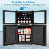2.6 Cu.Ft Mini Fridge with Freezer, 2 Door Compact Refrigerator, Freestanding Be