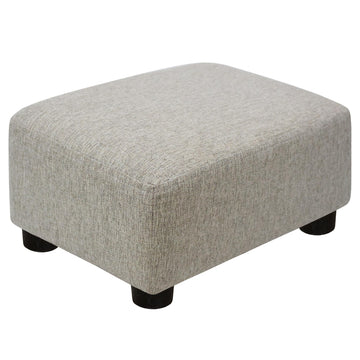 Small Foot Stool Ottoman Footstool with Legs Under Desk Footrest Bedroom and Office, Linen-Beige