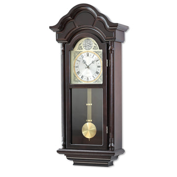 36IN Big Grandfather Vintage Wall Clock with Pendulum and Chime, Hour/Quarter-Hour Chime, Ash Wooden Frame, Large