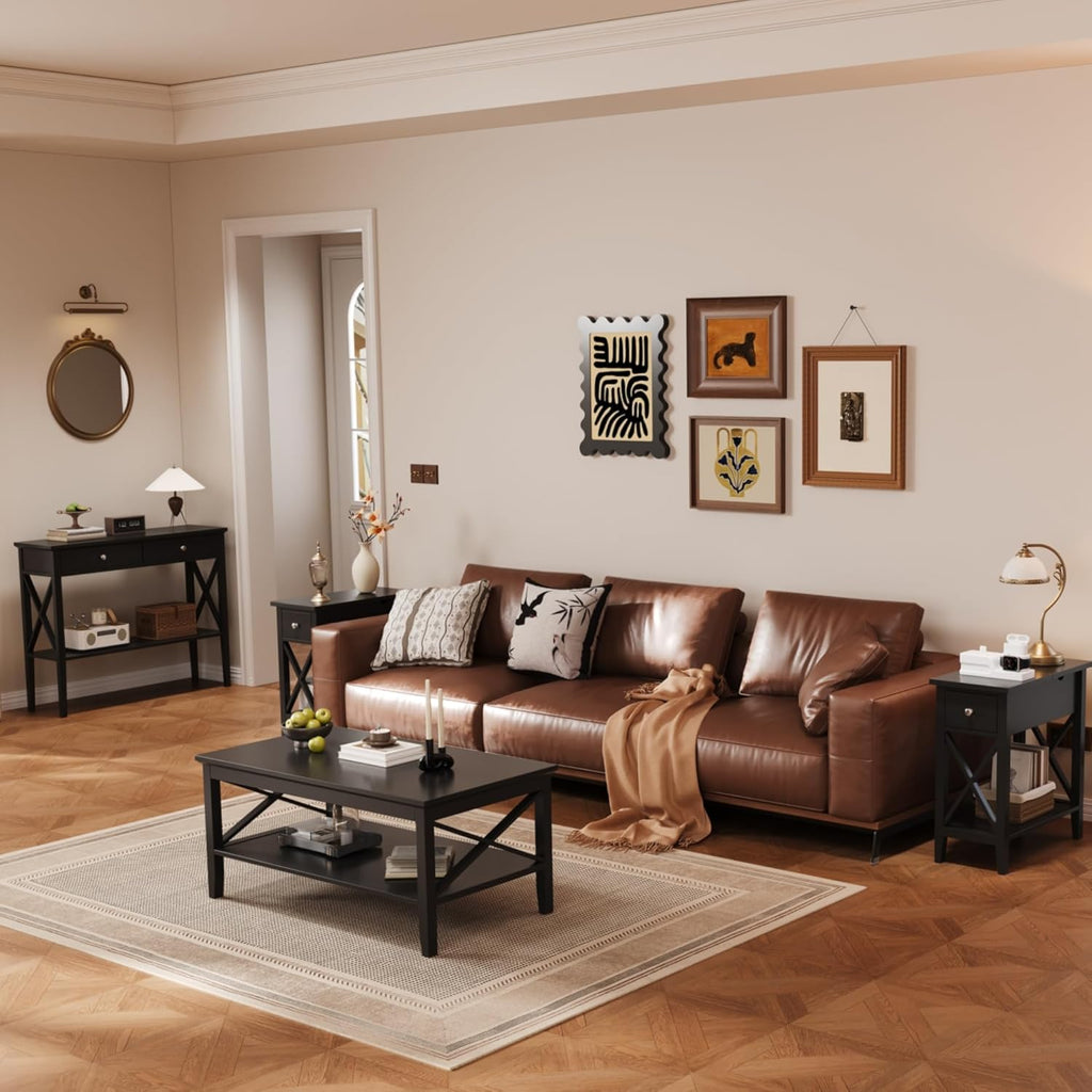 Console Table with Drawers, Narrow Wood Accent Sofa Table Entryway Table with Storage Shelf , Front Hall, Hallway