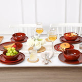 Ceramic 12 Pieces Dinnerware Set - Dinner Plates Salad Plates Cereal Bowls Set Service for 4