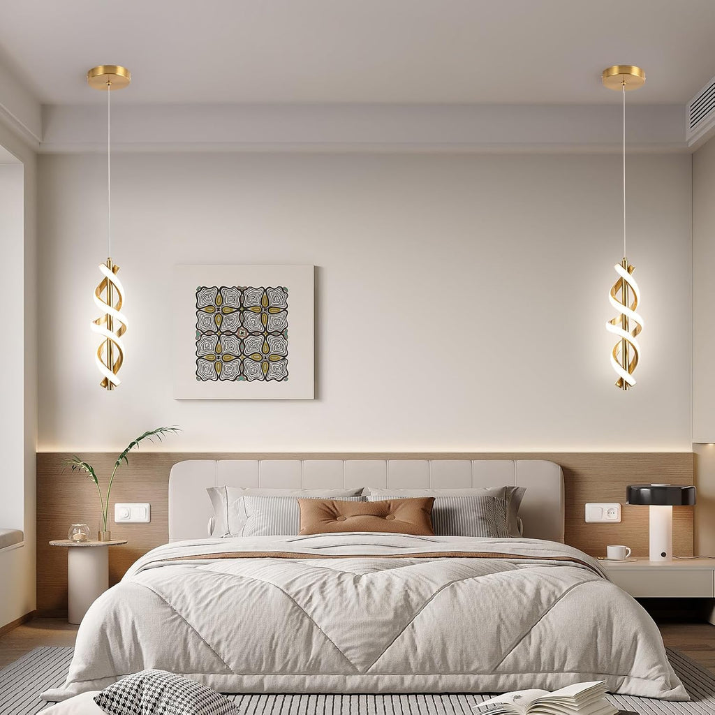 Gold Led Pendant Light,4000K Modern LED Pendant Lights Kitchen Island,Adjustable Height Pendant Lighting Over Island