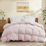 Queen Down Comforter - All Season Ultra Soft Goose Down & Feather Fiber Fill