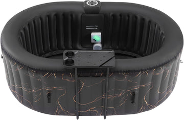 2 Person Inflatable Hot Tub with LED Lights & Table Tray