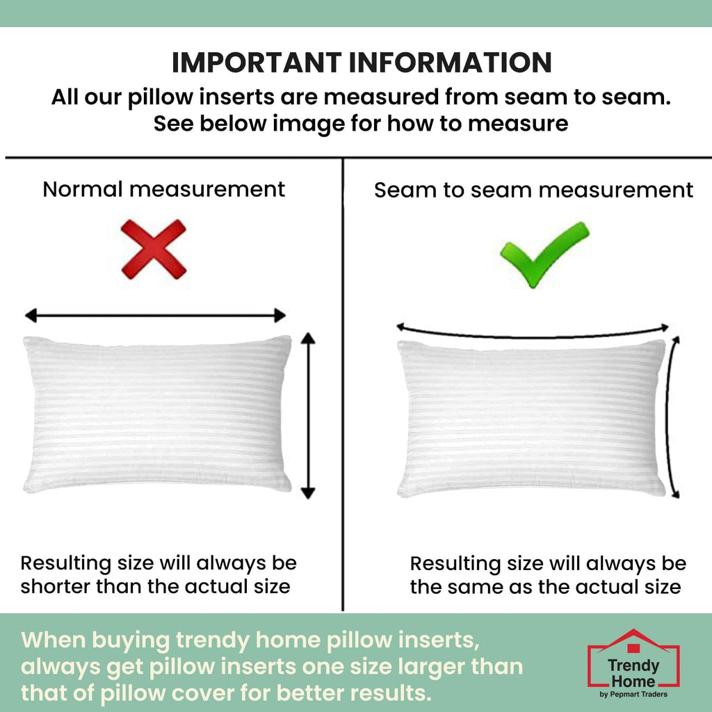 Trendy Home 12x20 Throw Pillow Insert (, White), Bed and Couch Pillows Stuffer Hypoallergenic, Lumbar - Set of 2