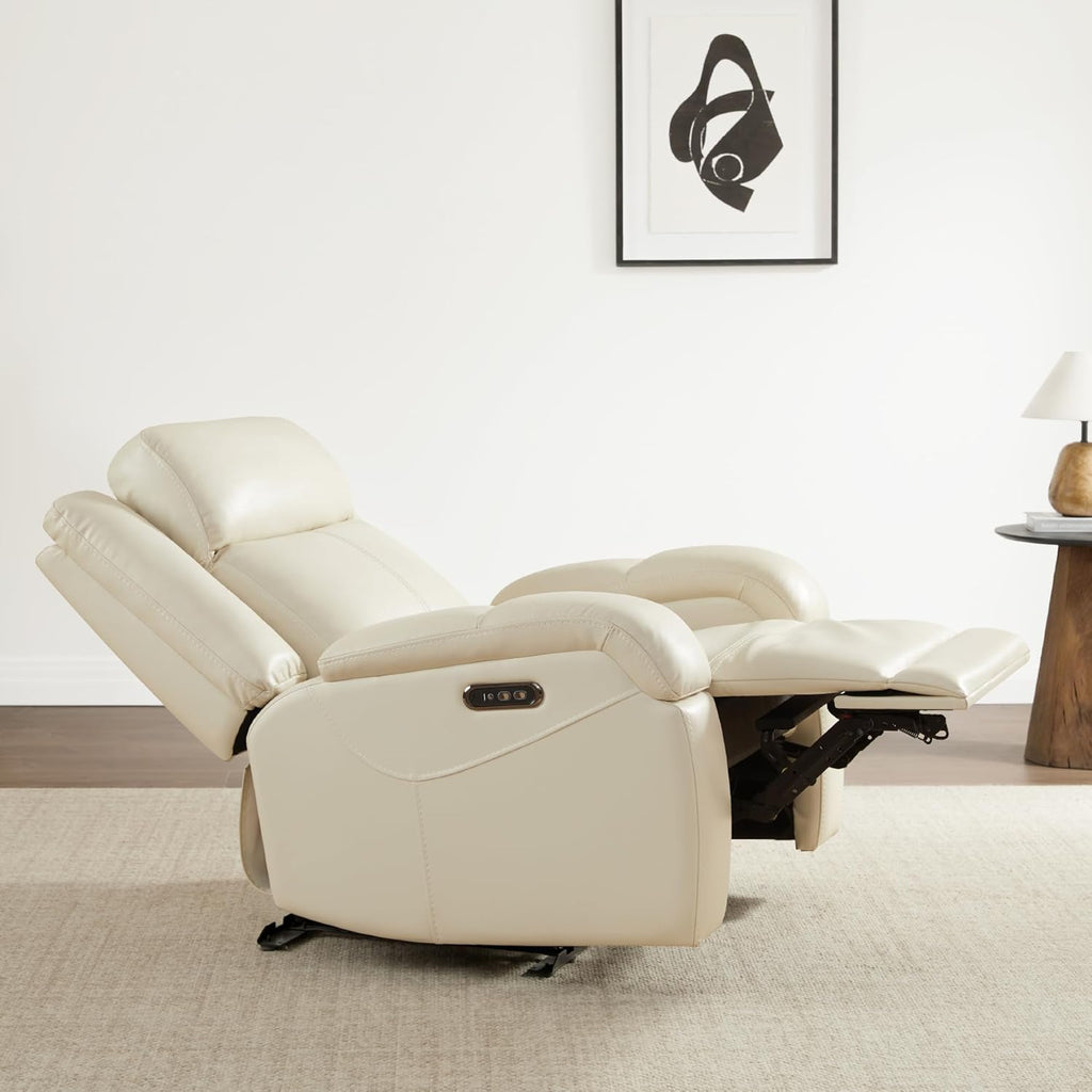 Genuine Leather Power Recliner Chairs for Adults