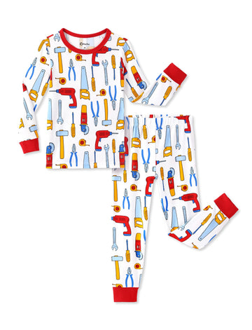 Bamboo Viscose Pajama Set for Toddlers with Improved Tensile Strength, Snug Fit Pjs Sleeper for Baby Boys Girls Kids