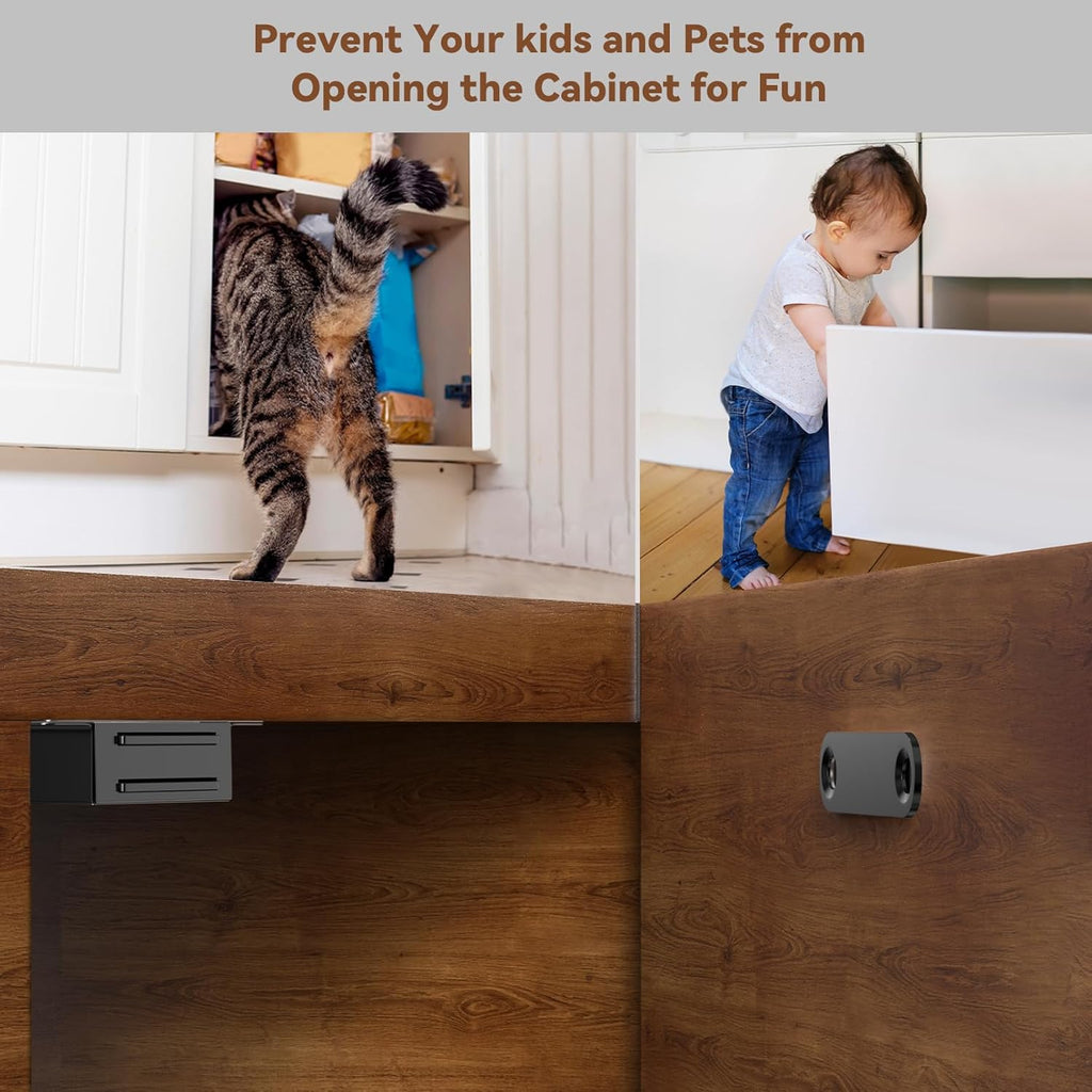 Cabinet Door Magnet, Flat Bottom Cabinet Magnetic Catch with Adhesive, Easy to Install,Only Takes 1 Minute,35lb