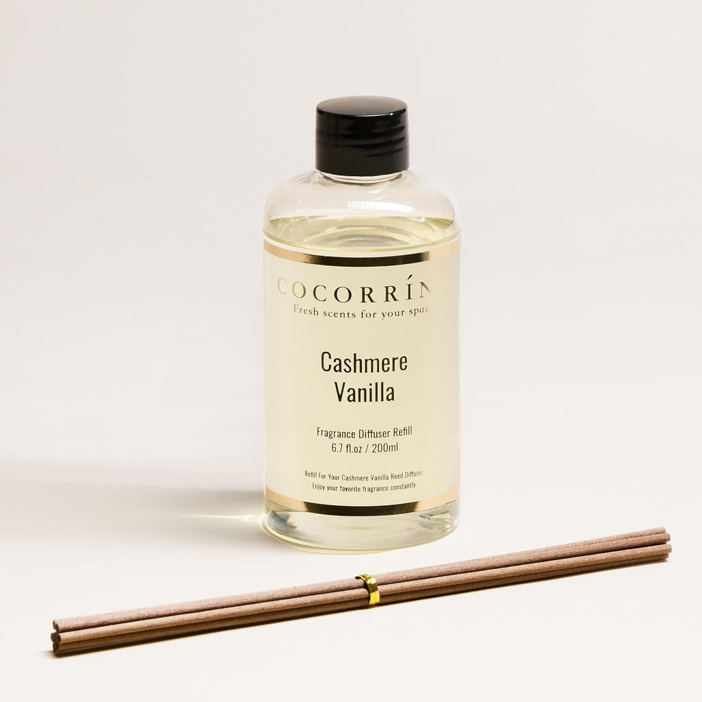 Reed Diffuser Refill - Cashmere Vanilla 6.7 Fl.oz Reed Diffuser Refill with 8 Sticks