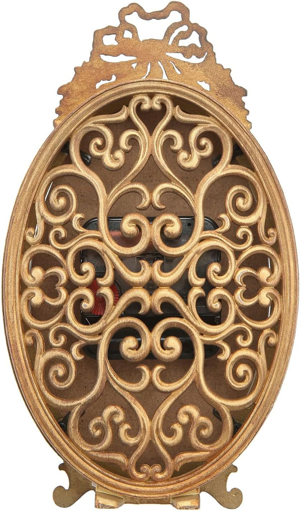 HOME Gold Table Clock Silent Non-Ticking