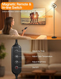 Floor Lamp, 3000LM 30W LED Torchiere Floor Lamp with Remote and Touch Control, Stepless Dimmable 2700K-6500K