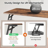 31.5" Lift Top Coffee Table with Storage, Square Coffee Tables