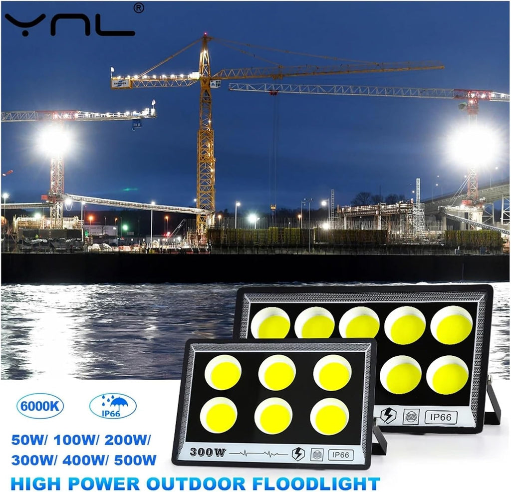 AC 220 LED Floodlight Outdoor Waterproof IP66 High Bright 50W 100W 200W 300W 400W 500W Led Spotlight for Garden Flood
