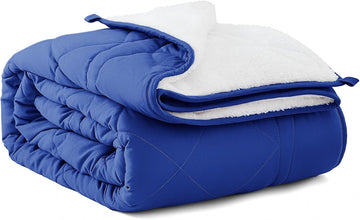 Sherpa Reversible Weighted Blanket, Cooling Heavy Blanket for Adults, Reversible Design with Plush Sherpa Fleece and