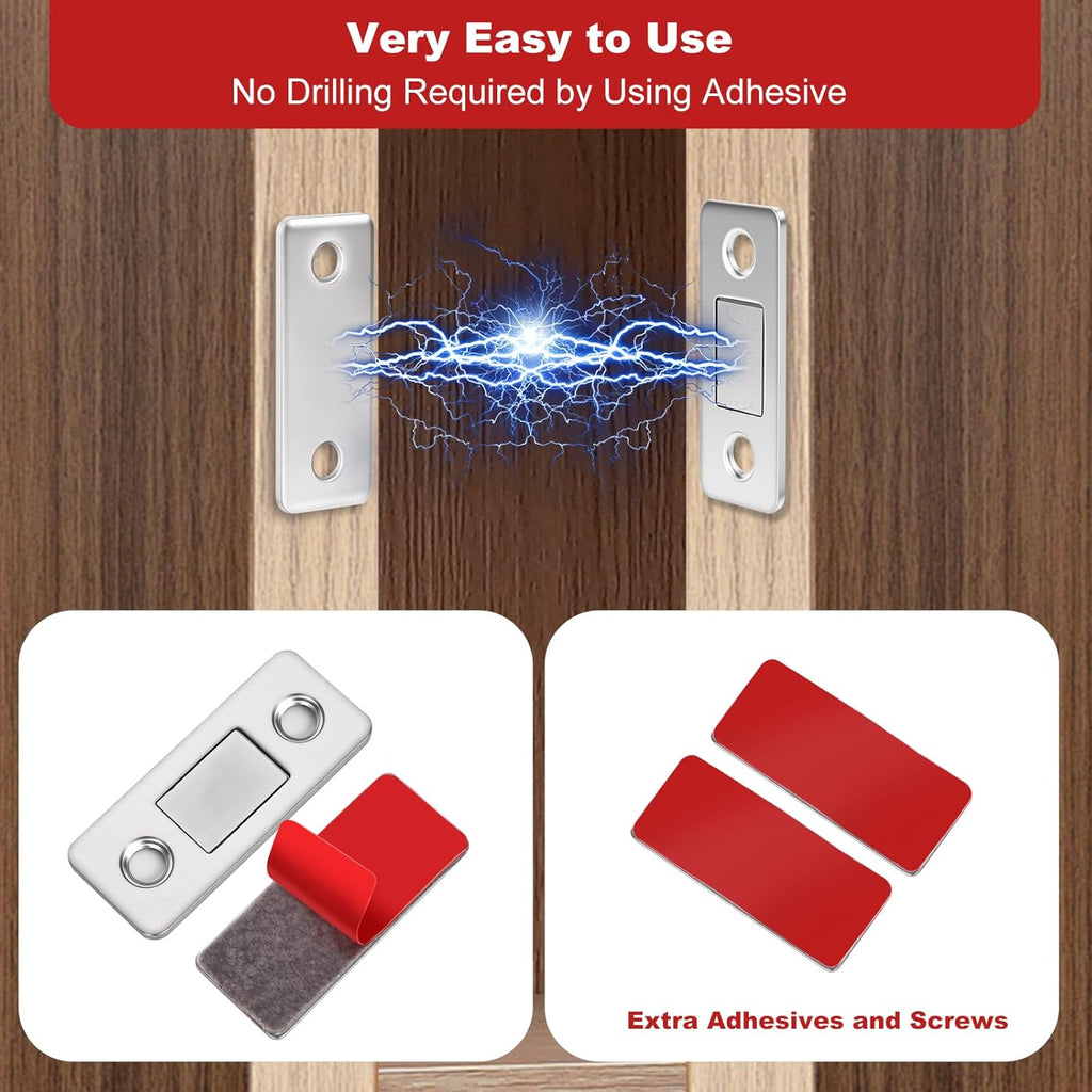Cabinet Magnetic Catch 6 Pack Ultra Thin Cabinet Door Magnetic Catch for Drawer Magnet Adhesive Cabinet Latch Magnetic