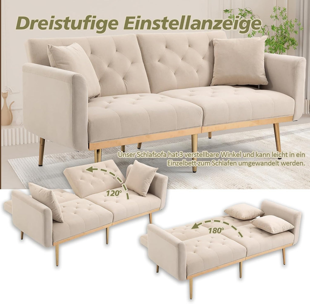 104.33" L-Shaped Modern Polyester Upholstery Sponge Sectional Sofa Couch, White, 69" x 105" x 36"
