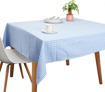 Vintage Cotton Tablecloths, Rectangle Table Covers Pure Cotton Gingham Tablecloths Oversized Christm