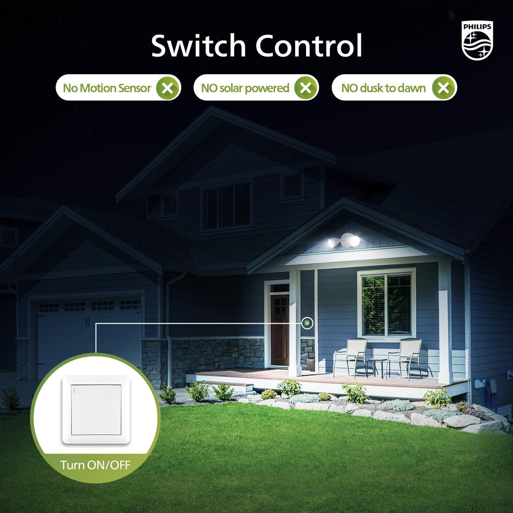 44W 4200/3500 lm LED Security Light Outdoor Motion Sensor/Switch Control, 5000K Daylight Flood Light, Waterproof, 2