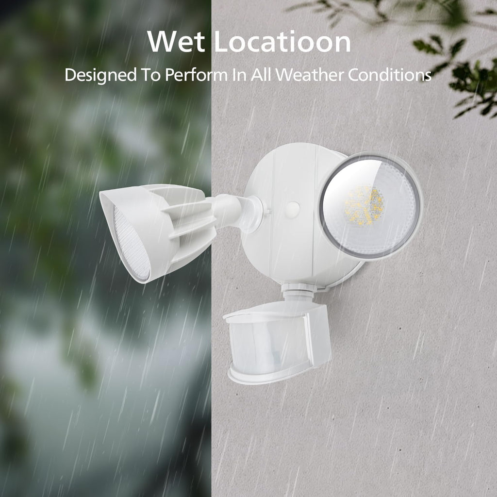 44W 4200 lm LED Security Light Outdoor w/PIR Motion Sensor, 5000K Daylight Flood Light, Waterproof, Dusk to Dawn, 2