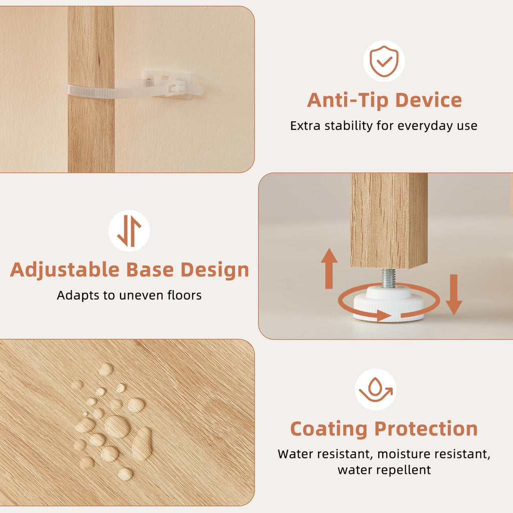 3-Tier Corner Shelf, Natural