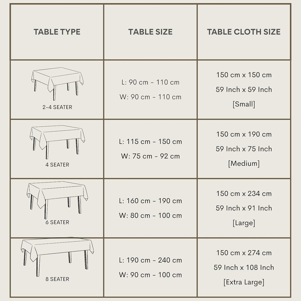 Embroidered Cotton Tablecloth 60 x 60 Inch Square - Washable & Colorfast Table Cover, Farmhouse, Kit