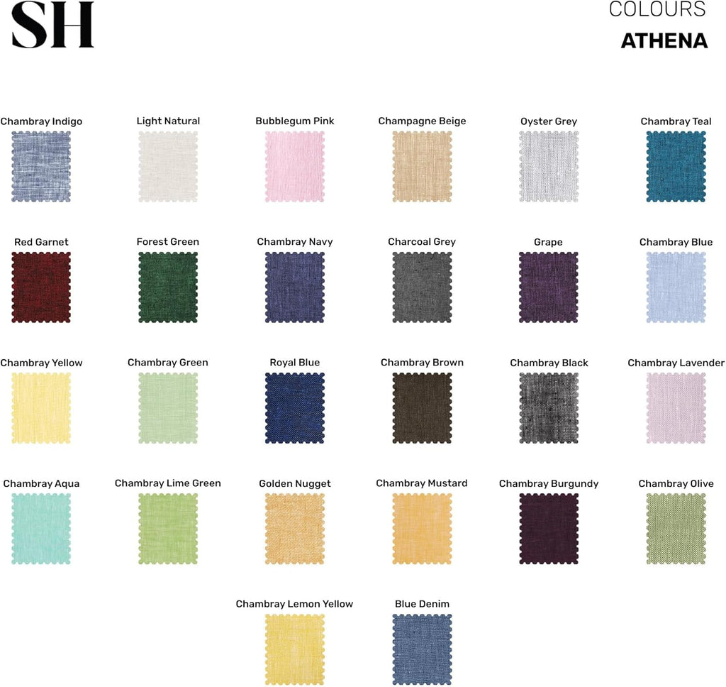 Light Natural Linen Tablecloth 52 x 52 Inch - 100% Pure Linen Square Table Throw - Athena, Machine W