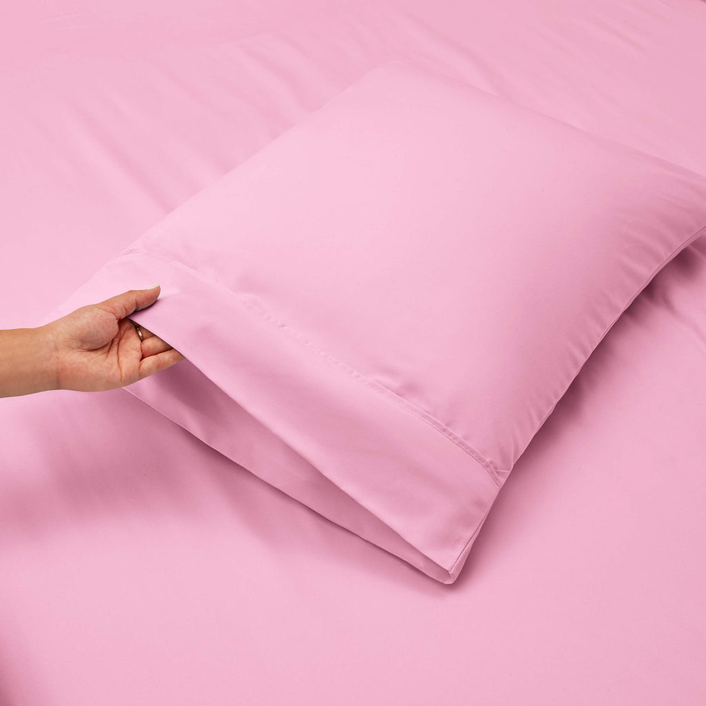 Extra Deep Pocket Sheet Sets, Luxury Soft 6 Piece Bed Sheet Set Fits Mattress 18-24 Inches - Split King Size, Lilac
