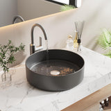 Vessel Sink 15.7" x 15.7" Round Bathroom Sinks Above Counter, Countertop Bathroom Vessel Sinks