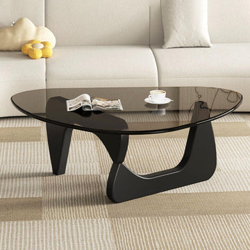 Glass Coffee Table, Mid Century Modern Coffee Table, Coffee Table Center Table Suitable Living Room Reception Office