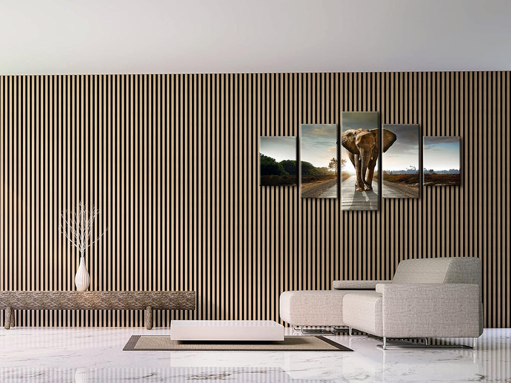 5 Panels Elephant Pictures Paintings on Canvas Prints Wall Art Bedroom Home Decorations Modern Stretched