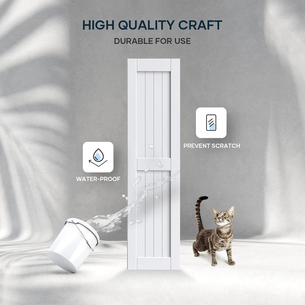 48 x 84 inch (Double 24x84 Door) White Barn Door with 8FT Sliding Door Hardware Kit Included & Handl