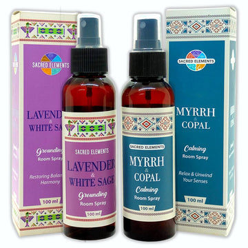 Sacred Element's Myrrh Copal, Lavender & White Sage Auric Room Spray - Pack Of 2 (6.6 oz Each) | Restoring Balance