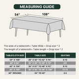 Rectangle Tablecloth Waffle Textured Waterproof Table Cloth Stain Resistant Wrinkle Free Washable De