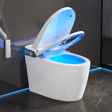 Smart Toilet with Bidet Built in, Elongated Bidet Toilet with Auto Soft Open/Close, Auto Flush