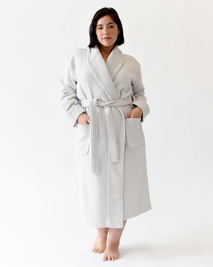 Waffle Bath Robe, Lightweight Spa Robe with Pockets | 40% Viscose from Bamboo Blend