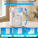 Portable Air Conditioners, Air Conditioner, Dual Nozzle AC Unit with Remote Control, 1600ML Tank, 3 Speeds