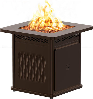 28'' Propane Fire Pit Table, 50,000 BTU Steel Gas FirePit