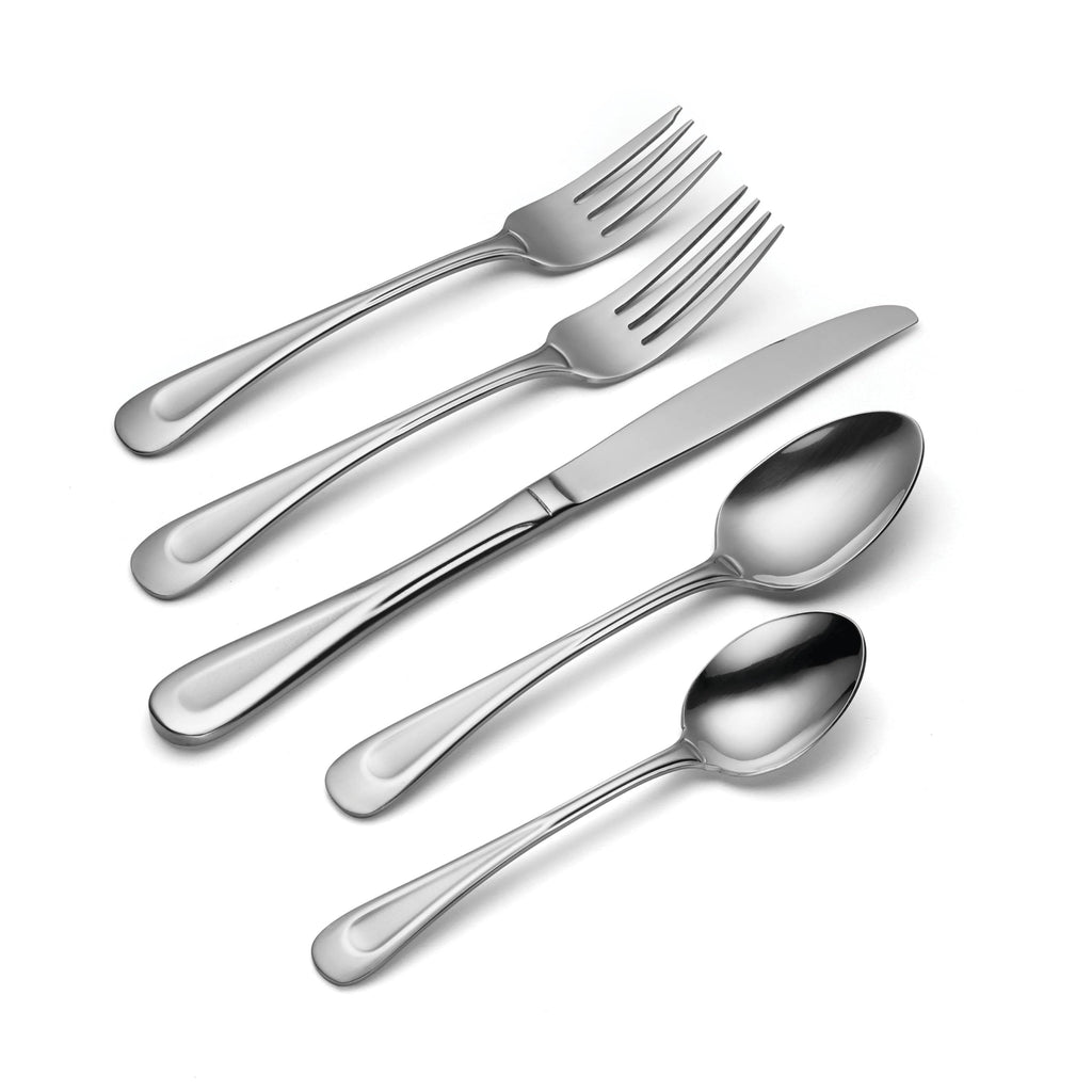 Satin Sand Dune 45-Piece 18/0 Silverware Set for 8, Flatware
