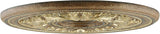 Ceiling Medallion, Hand Applied Venetian Patina with Giled Accents, 22.5"Dx1.5"H