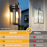 2 Pack Exterior Lighting Fixtures, Outdoor Wall Light with Clear Glass