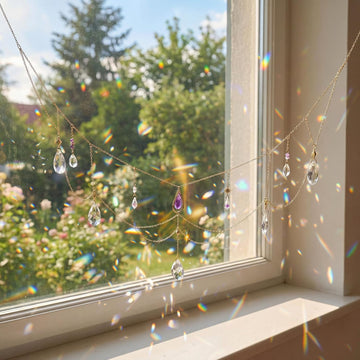 Crystal Sun Catcher for Windows Hanging Decor Colorful Crystal Suncatcher with Chain Pendant Ornaments Hanging
